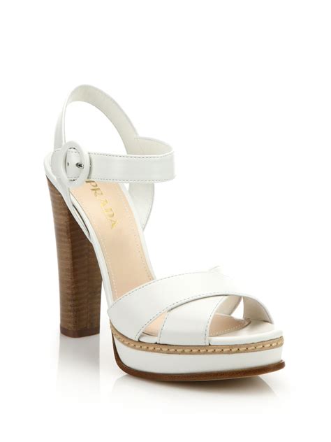 Prada white heels